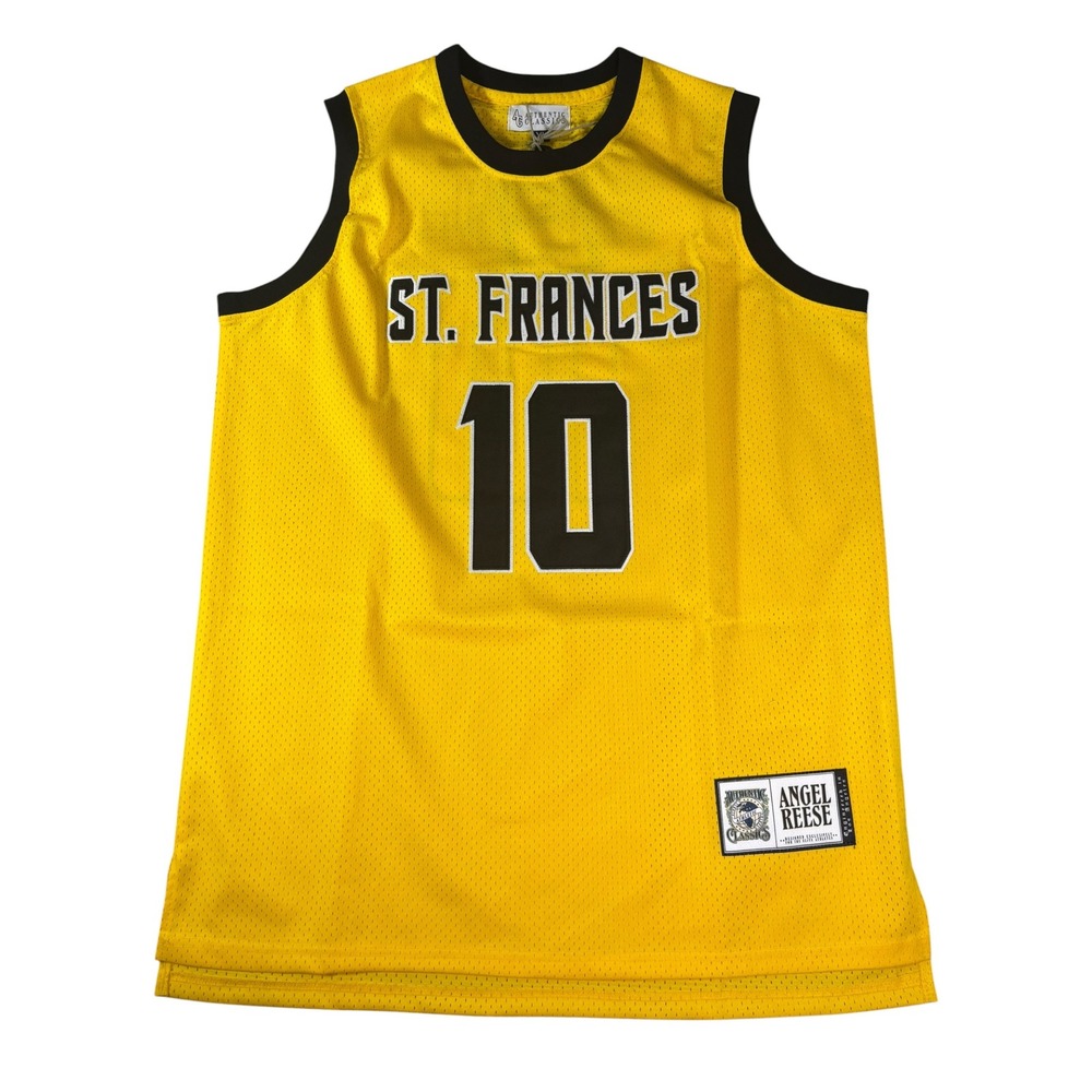 Authentic Classics Angel Reese St Frances Academy Basketball Jersey Gold XL NEW
